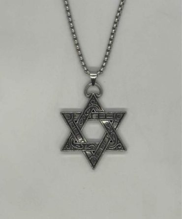 Star of David stainless steel necklace