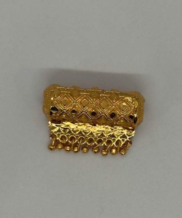 Gold plated drum shaped dholna pendant